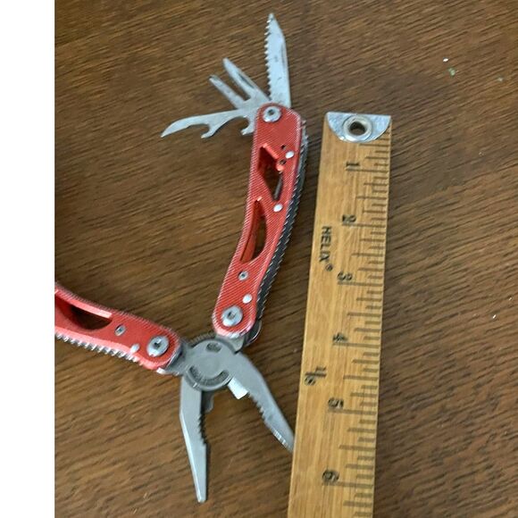9-1 Multi Pocket Tool Stainless Steel Versatile Pliers, Knife, Screw Driver VTG - Picture 6 of 6